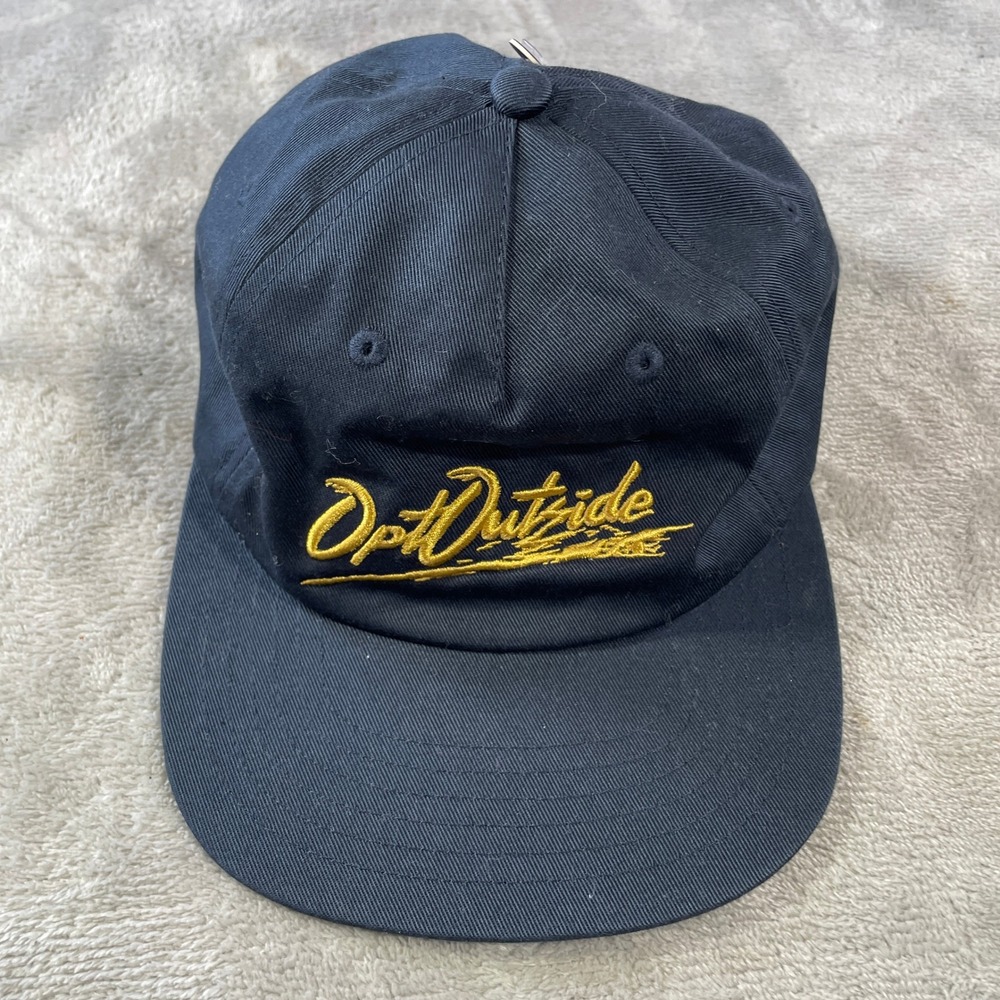 REI Co Op Hat Cap OptOutside Navy Blue Organic Cotton Adjustable Strapback